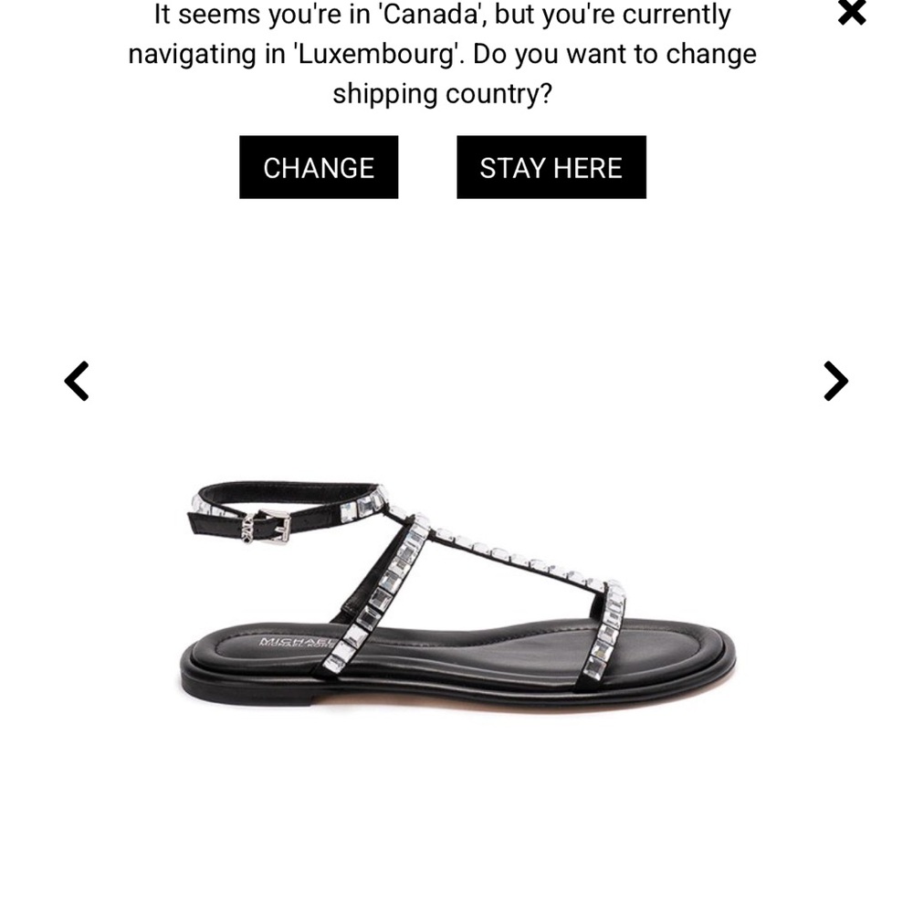 MICHAEL Michael Kors Black and Silver Strappy Sandals